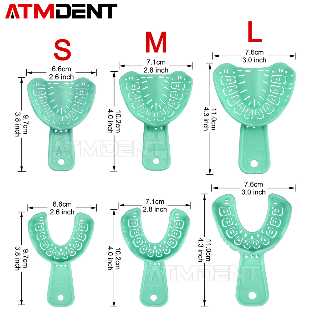 Teeth Whitening Trays - 6 buah/set nampan plastik cetakan gigi
