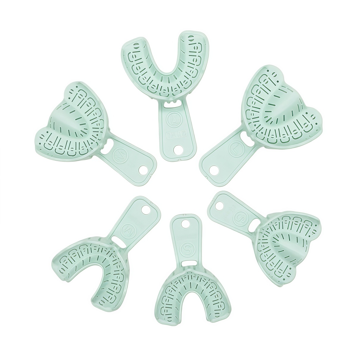 Teeth Whitening Trays - 6pcs Tray Implan Gigi Hijau, Tray