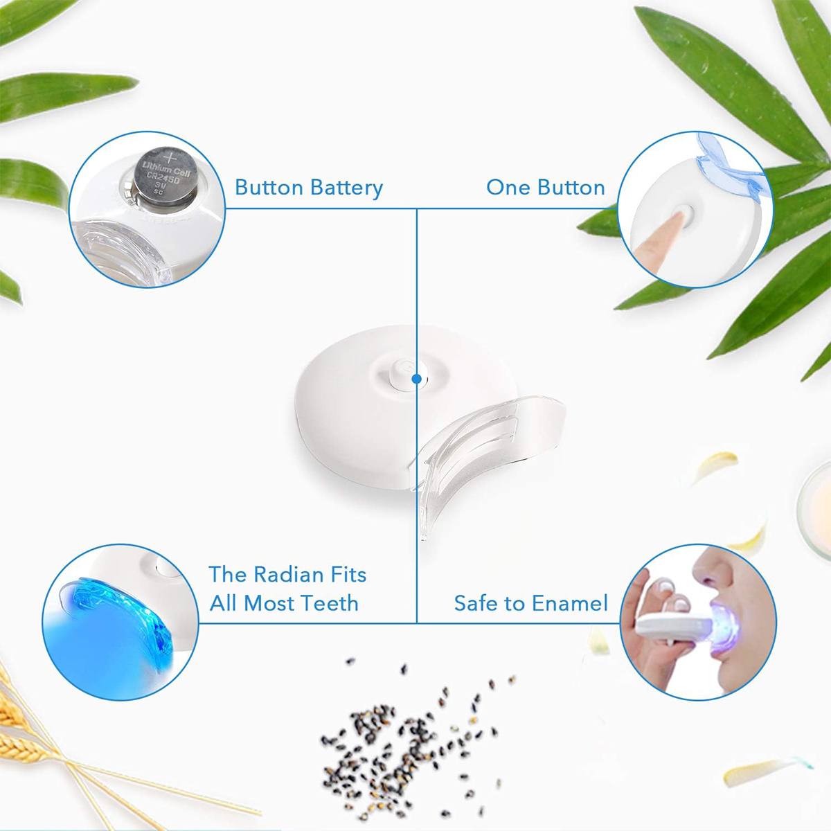Kit pemutih gigi-5X lampu LED  - Teeth Whitening With Peroxide ulasan dan harga