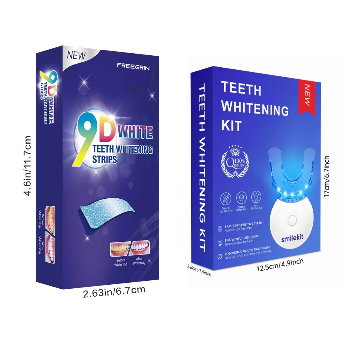 Kit pemutih gigi-5X lampu LED  - Teeth Whitening With Peroxide ulasan dan harga