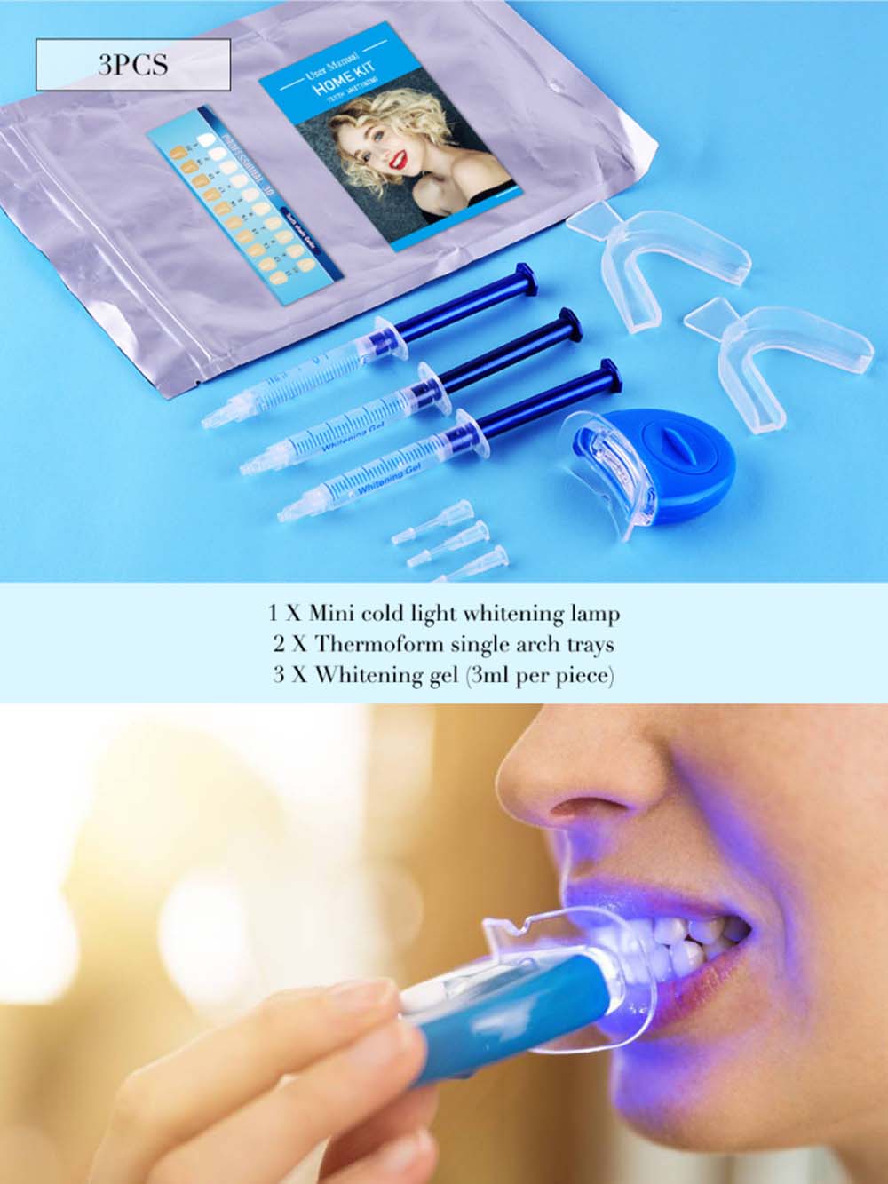 Kit Gel pemutih gigi peroksida - Teeth Whitening With Peroxide ulasan dan harga