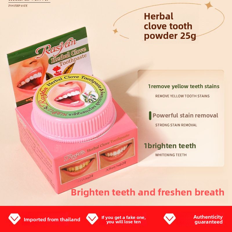 Bubuk Gigi Cengkeh/Kelapa Thai - Teeth Whitening From Home ulasan dan harga
